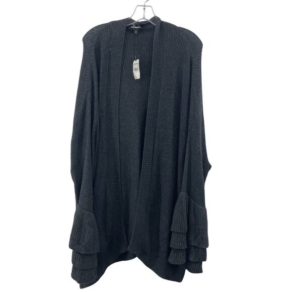 Express Black Ruffle Sleeve Sweater - Picture 1 of 4